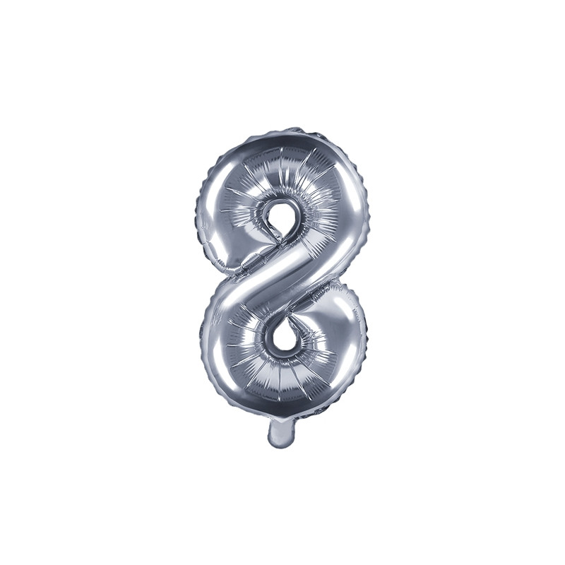 Ballon Chiffre 8 Argent