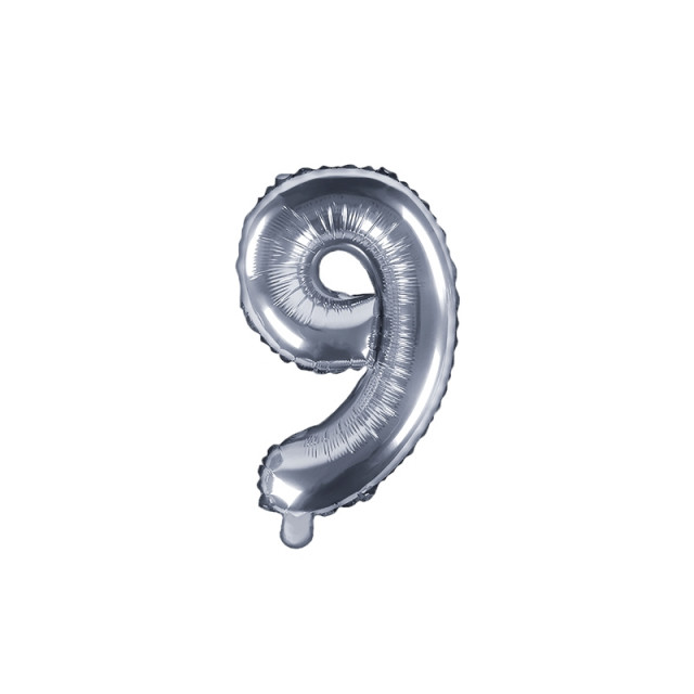 Ballon Chiffre 9 Argent