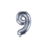 Ballon Chiffre 9 Argent