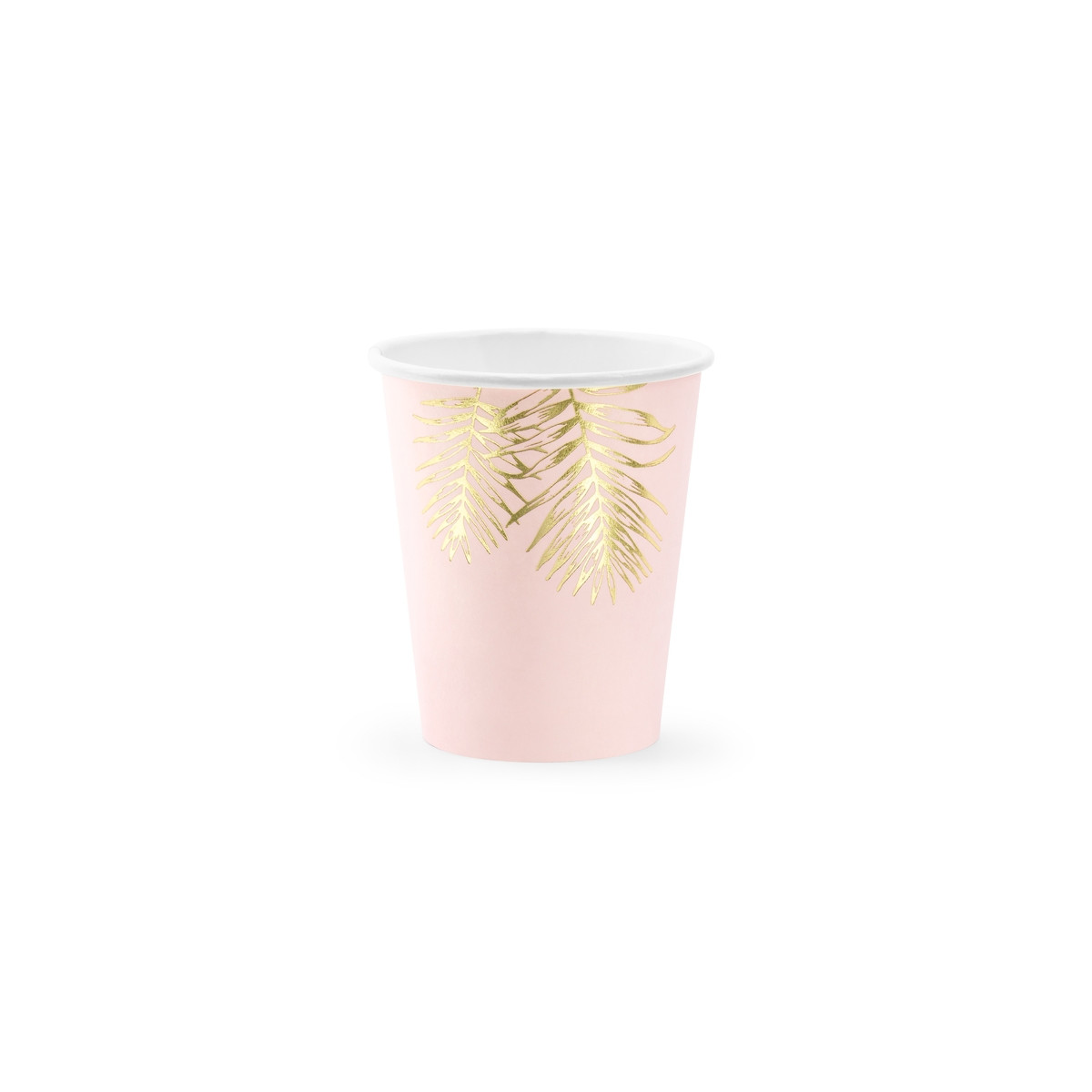 x6 Gobelets Carton Rose et Or