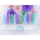 Guirlande Tassel Rose/Violet/Bleu