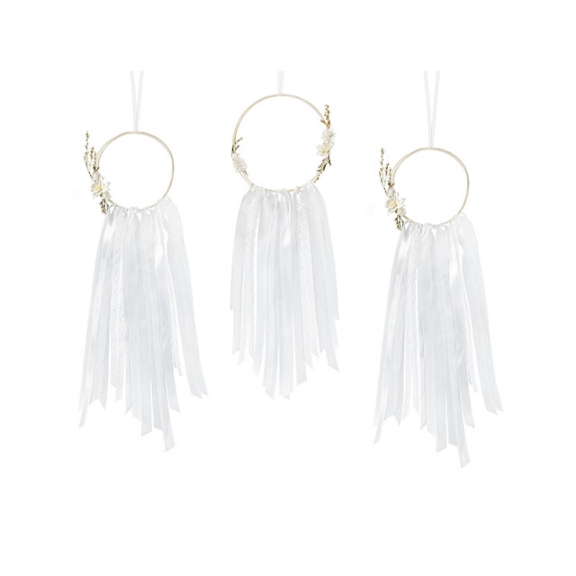 Décoration Attrape rêve blanc