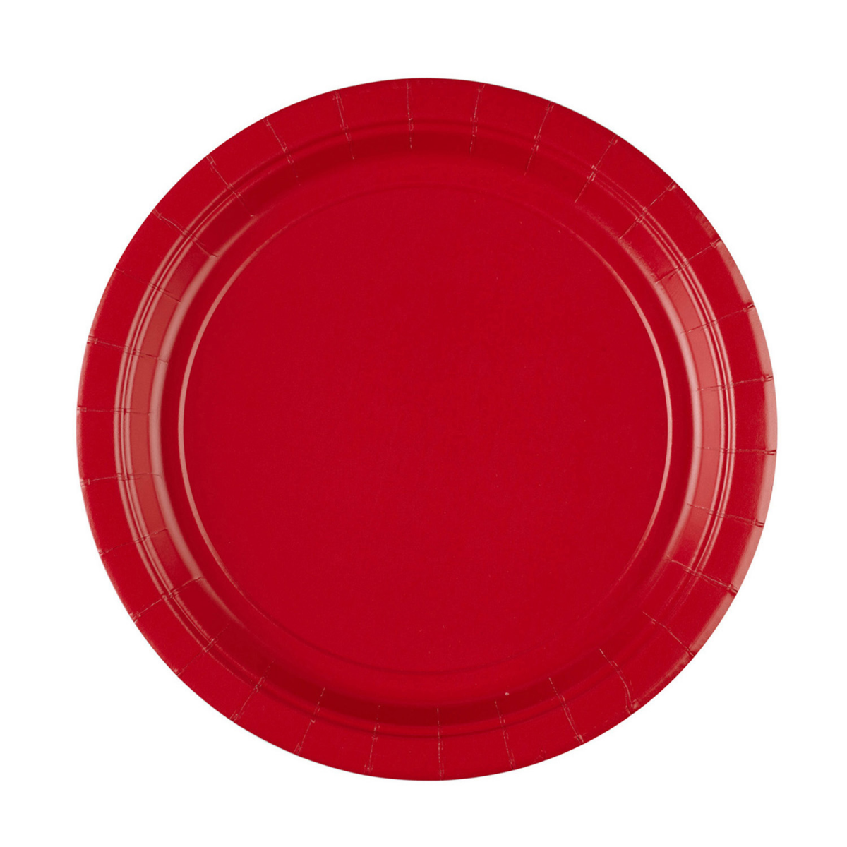 x8 Assiettes carton Rouge