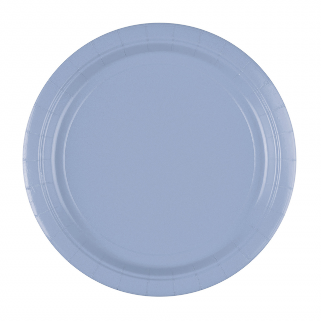 x8 Assiettes carton Bleu Pastel