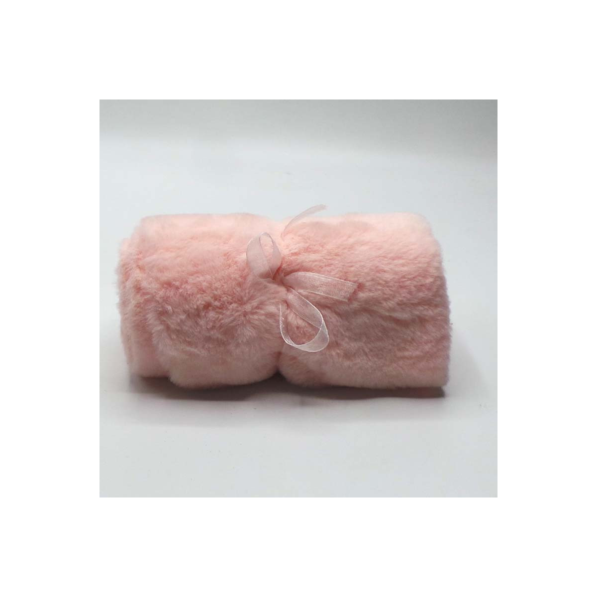 Chemin de table peluche rose 15cm x 2m