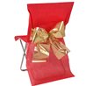 Housse de chaise noeud rouge et or métallisé x 4