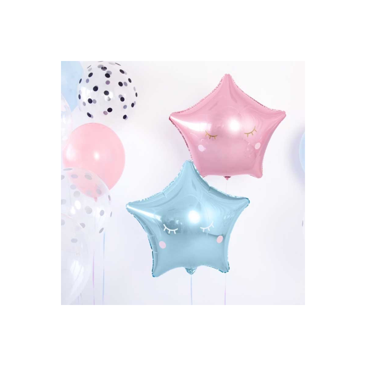 Stickers Yeux Ballons Rose et Or