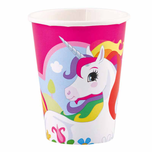 x8 Gobelets Licorne Rose