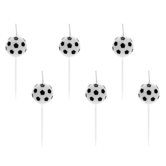 x6 Bougies ballon de foot