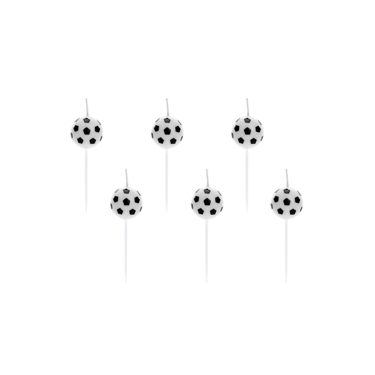 x6 Bougies ballon de foot