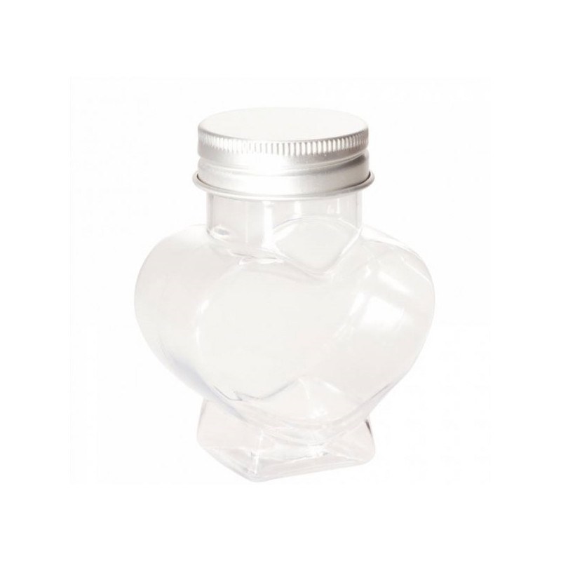 x6 Boite Dragées Plexi Bouteille coeur Bouchon alu