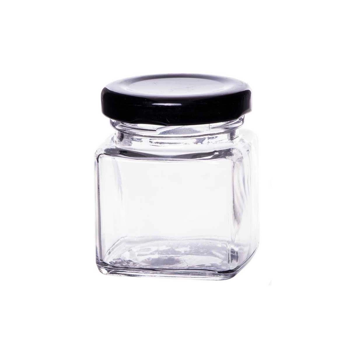 Mini Pot Confiture Couvercle Noir 50 ml