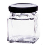 Mini Pot Confiture Couvercle Noir 50 ml