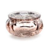 x4 Bougeoire verre Rose Gold 3 cm