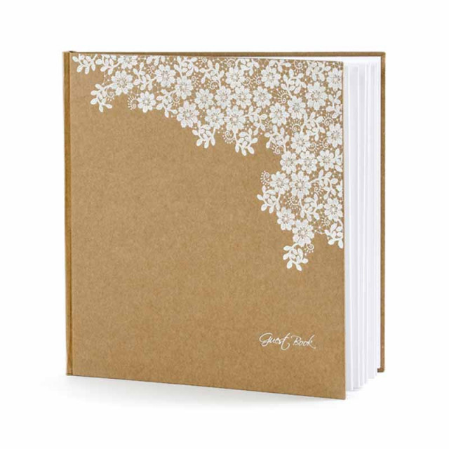 Livre D'or Kraft & Fleurs Blanches