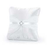 Coussin d'alliance en Satin Ruban et Strass