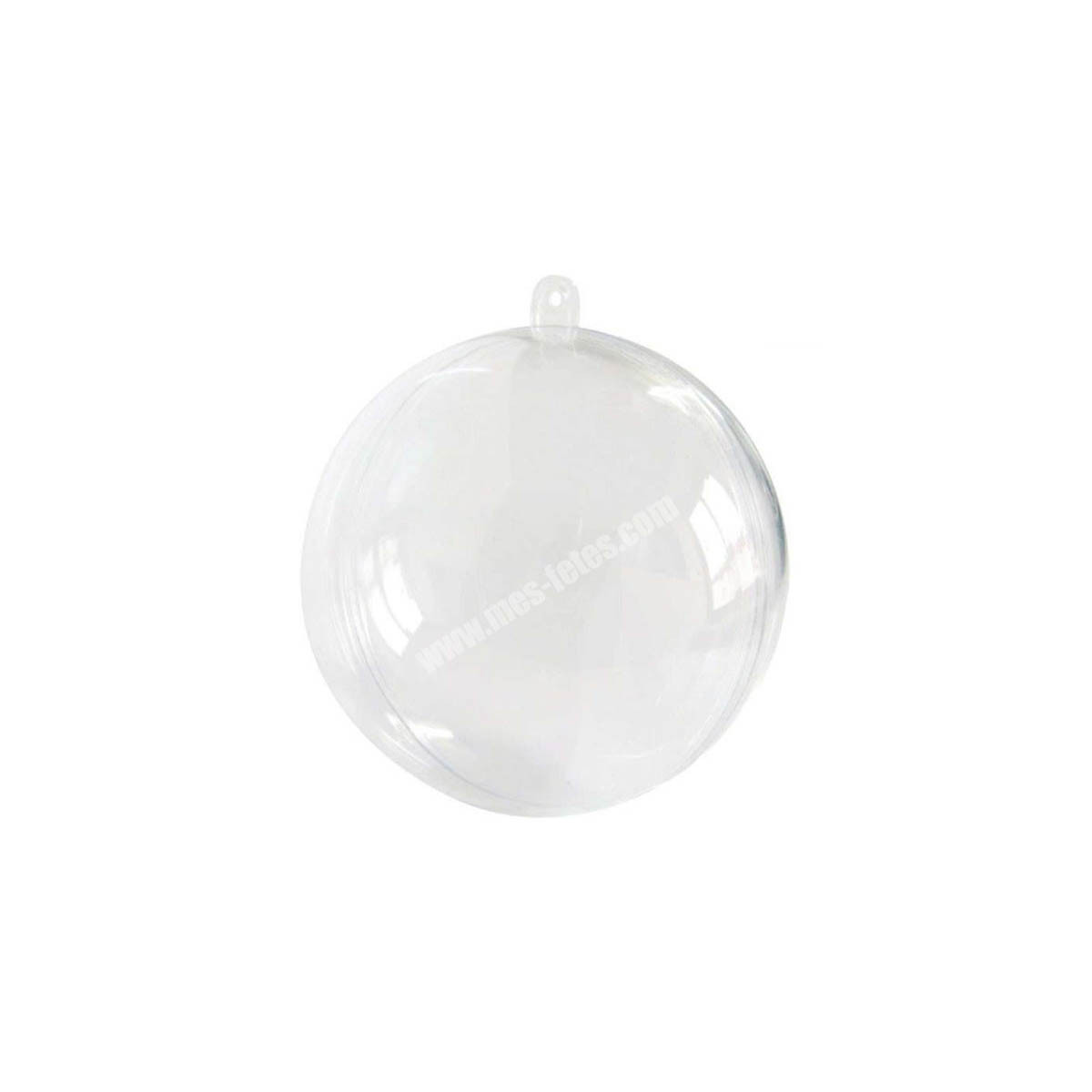 x1 Boule de Noel Transparente 8 cm