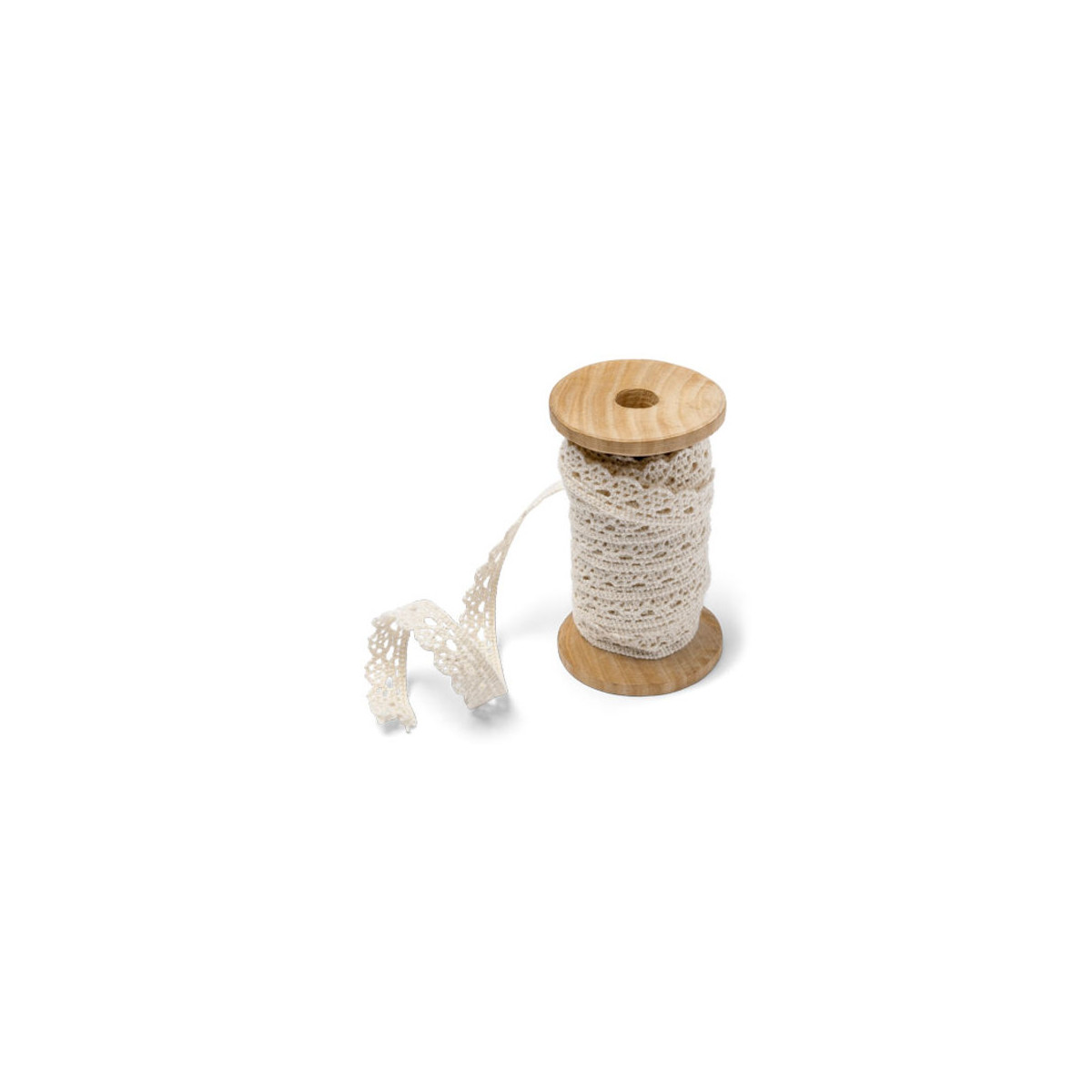Bobine ruban dentelle beige