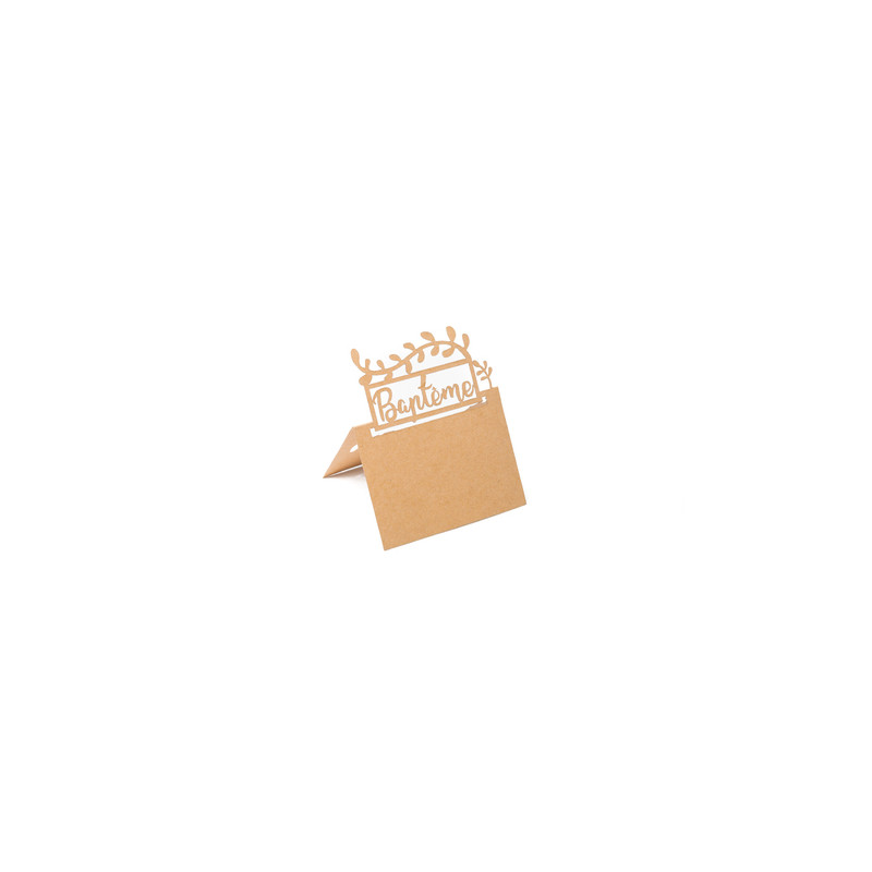 20 x Marque places kraft bapteme