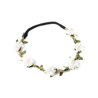 Headband Mariage Champêtre Fleurs Blanches