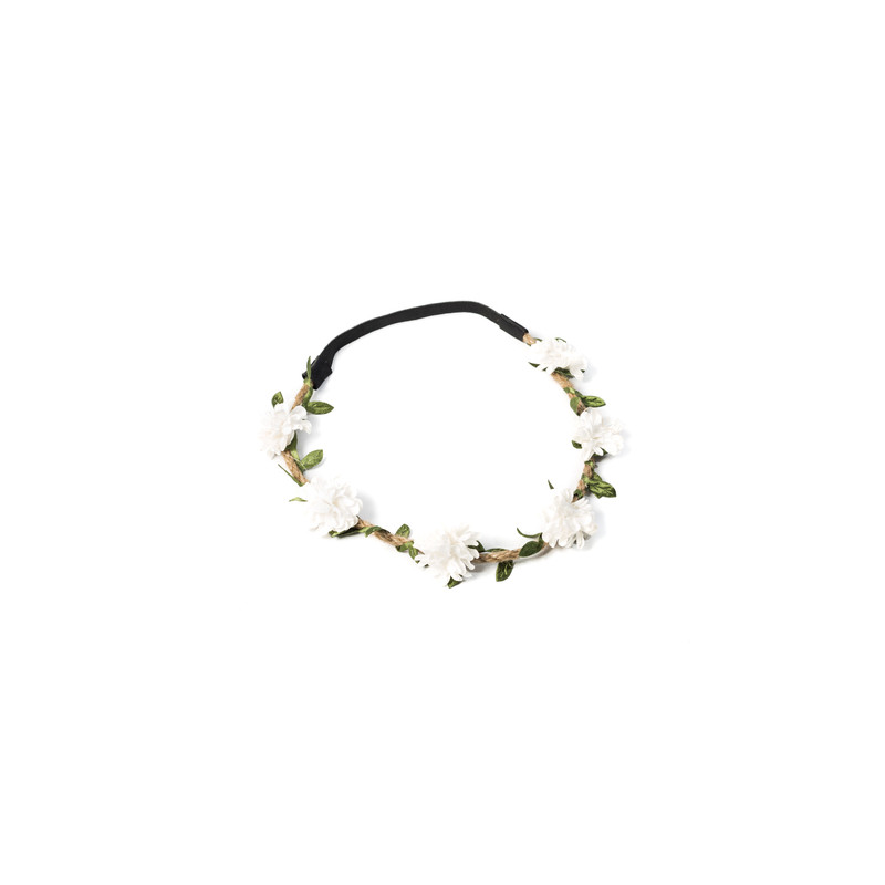 Headband Mariage Champêtre Fleurs Blanches