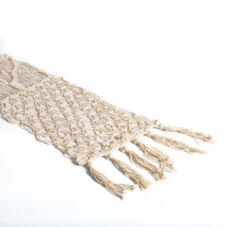 Chemin de table Macrame coton ivoire 30 cm x 3 m