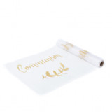 Chemin de table Communion Organza et Or