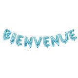 Ballon lettre bleu Bienvenue
