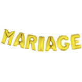 Ballon lettre Mariage or