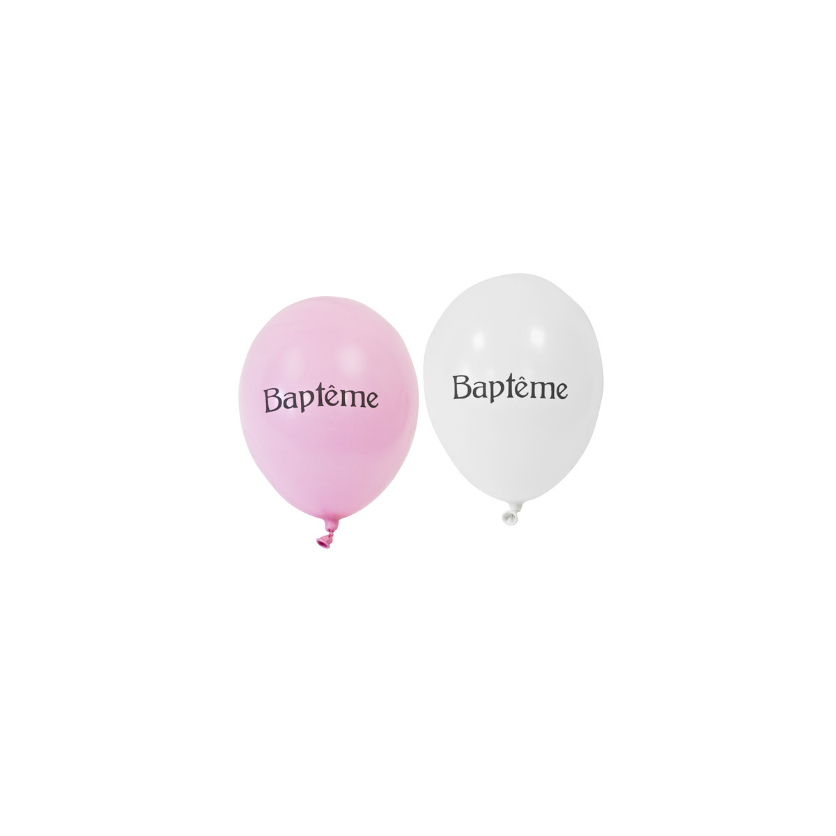 8x Ballon de baudruche baptême rose