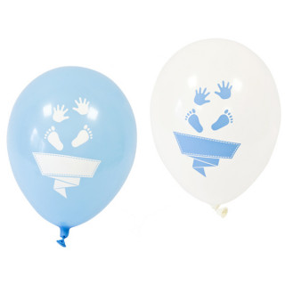 8x Ballon baby shower bleu