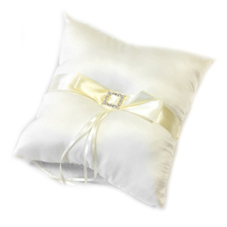 Coussin d'alliance satin ivoire