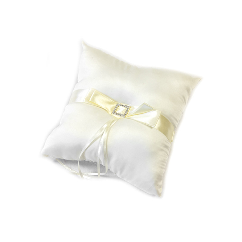 Coussin d'alliance satin ivoire