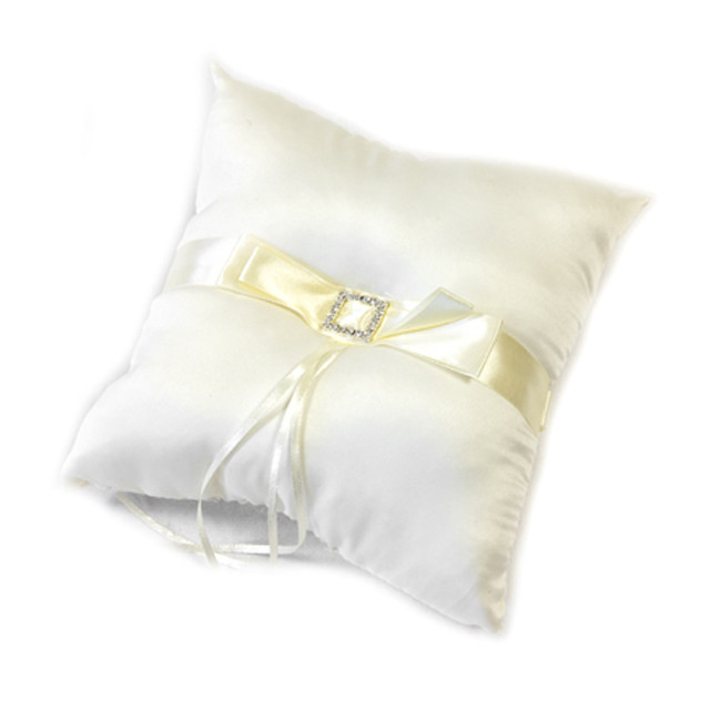 Coussin d'alliance satin ivoire