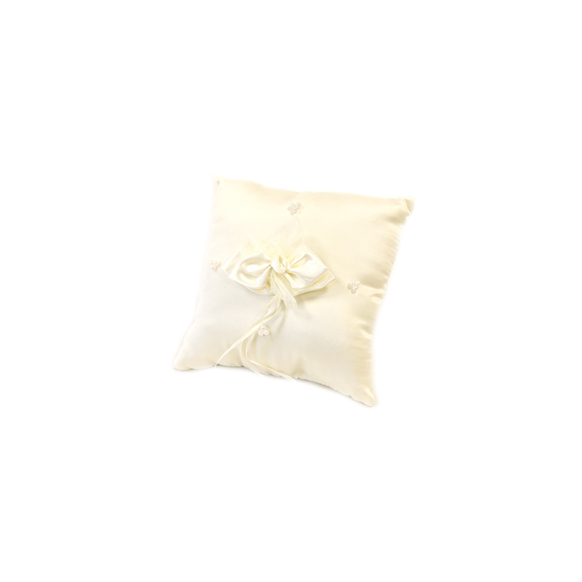 Coussin d'alliance en Satin ivoire