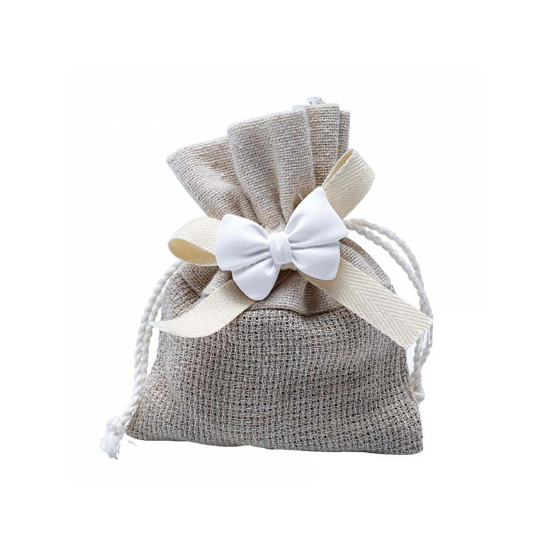 Download x1 Sachet à dragées noeud en jute