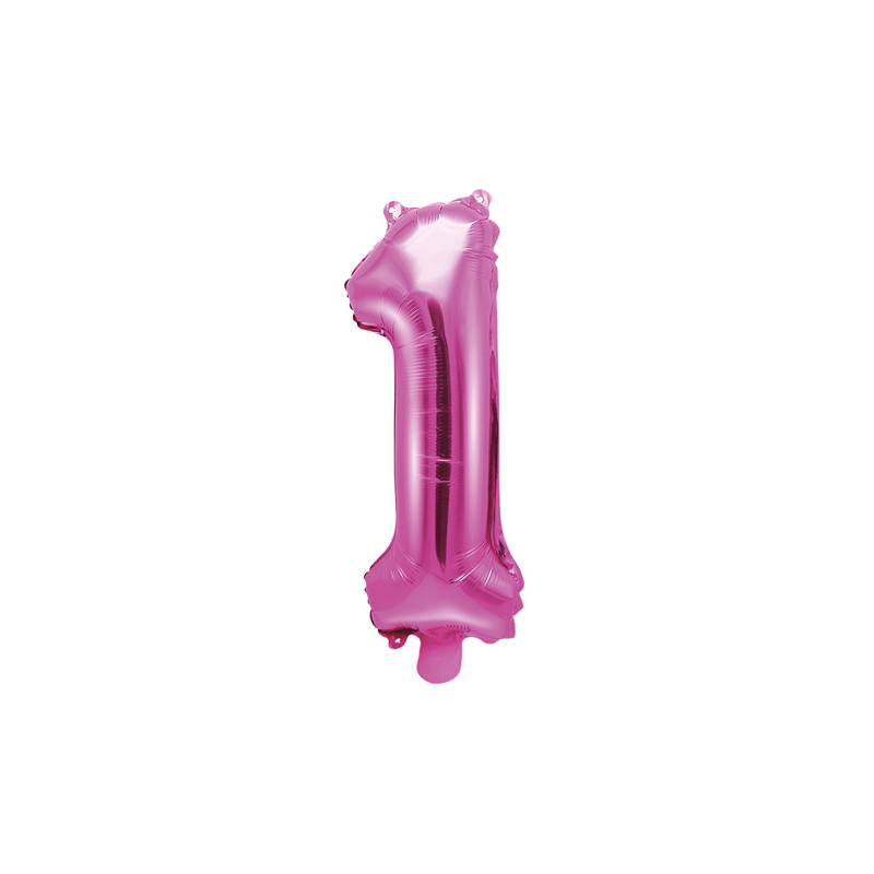 Ballon Chiffre 1 Rose Foncé