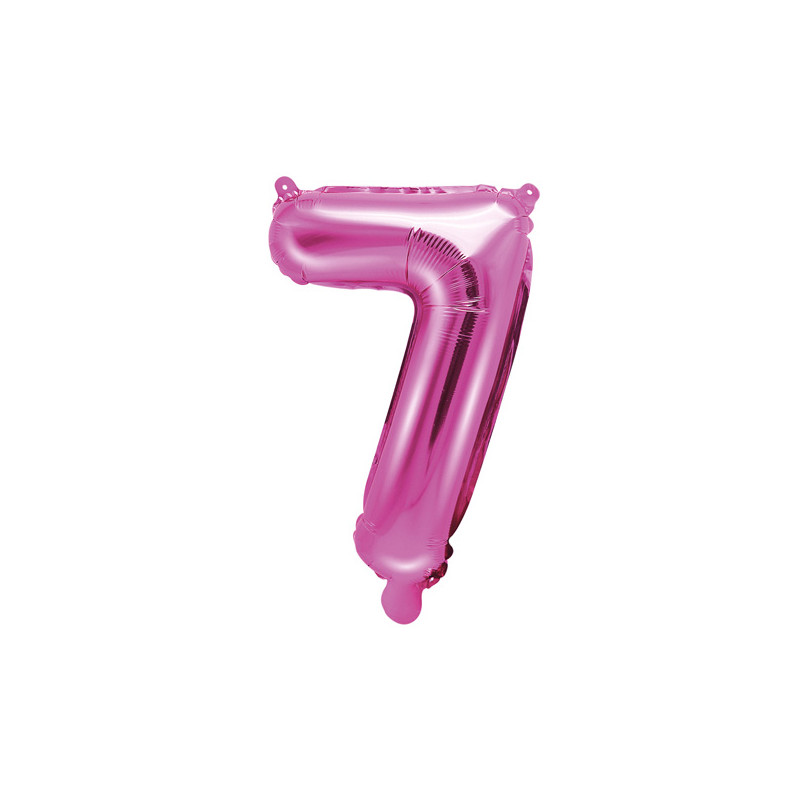 Ballon Chiffre 7 Rose Foncé