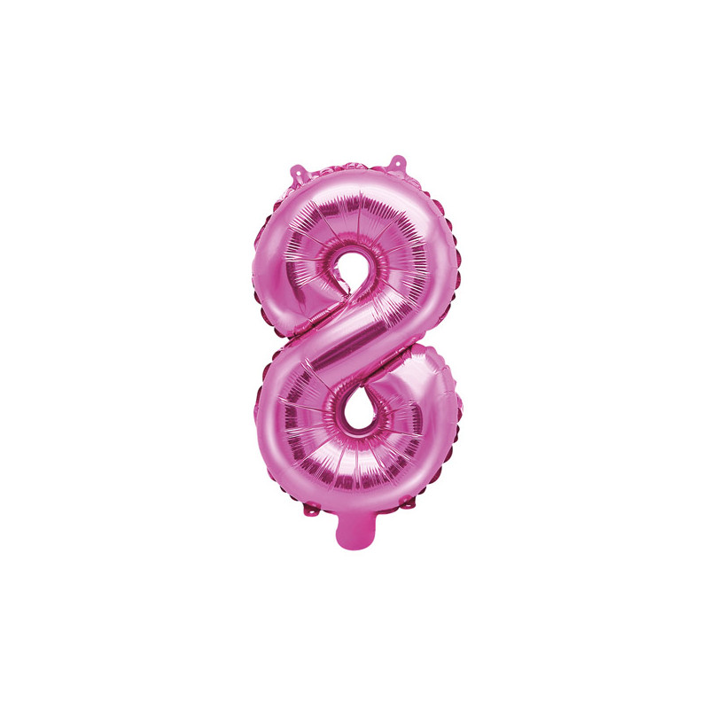 Ballon Chiffre 8 Rose Foncé