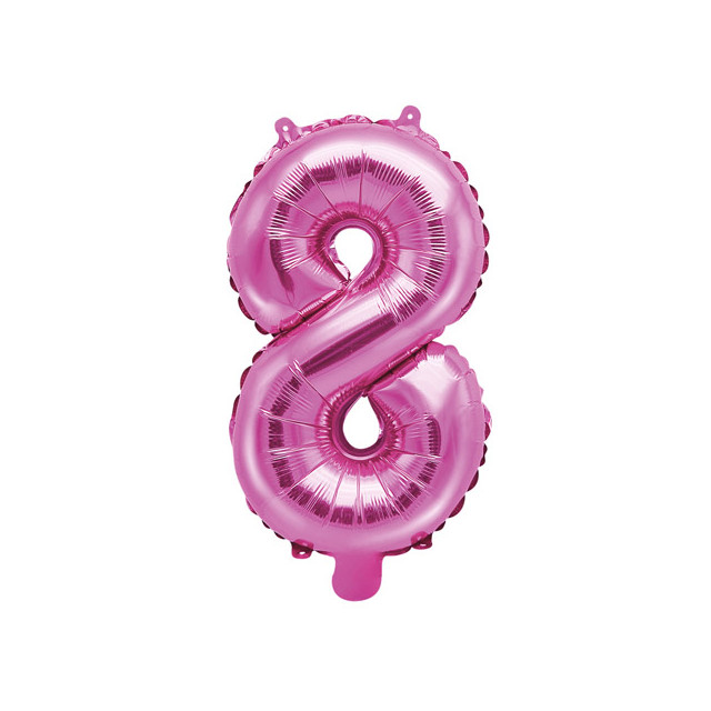 Ballon Chiffre 8 Rose Foncé