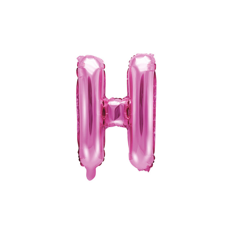 Ballon Lettre H Rose Foncé