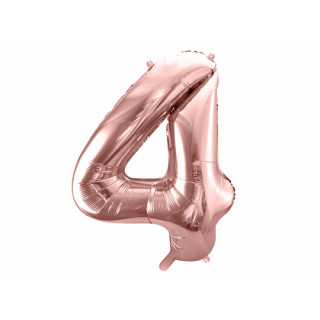 Ballon Chiffre 4 Rose Gold 86cm