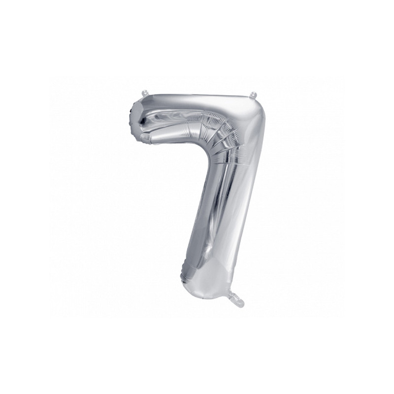 Ballon Chiffre 7 Argent 86cm