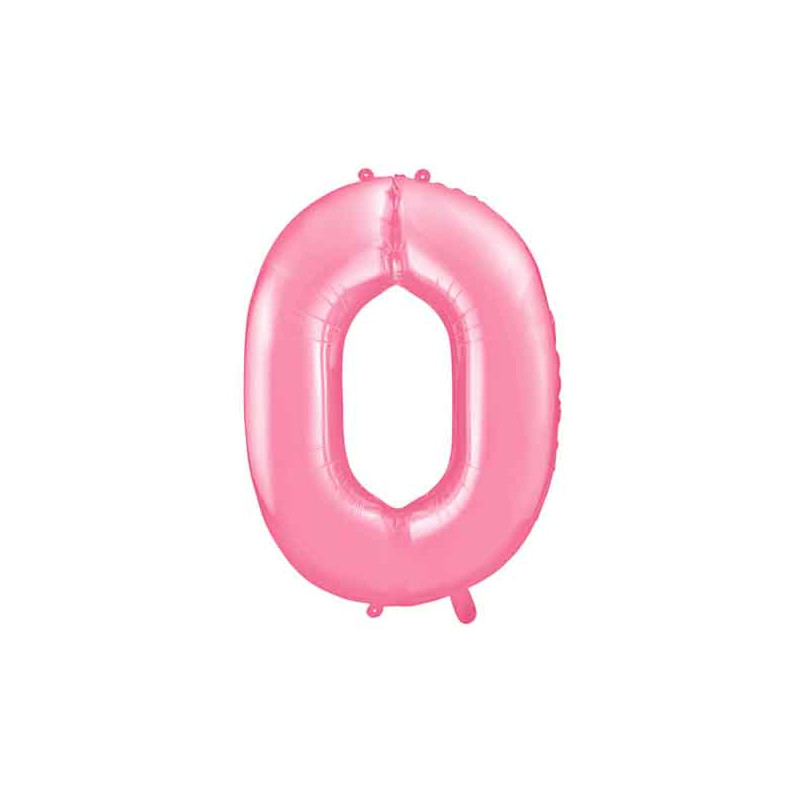 Ballon Chiffre 0 Rose pâle