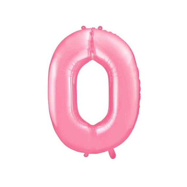 Ballon Chiffre 0 Rose pâle