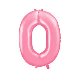 Ballon Chiffre 0 Rose pâle