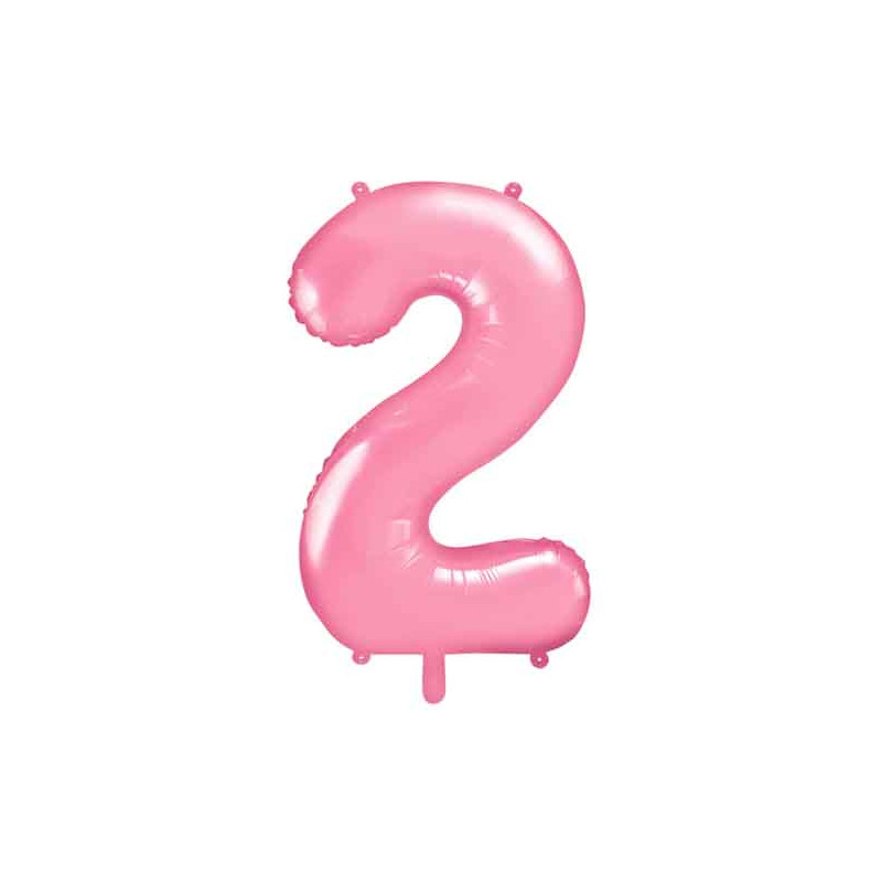 Ballon Chiffre 2 Rose pâle
