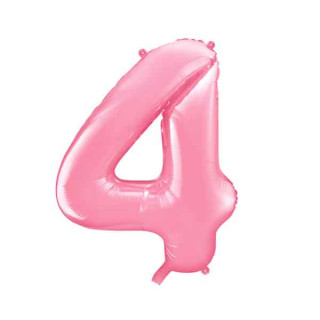 Ballon Chiffre 4 Rose pâle