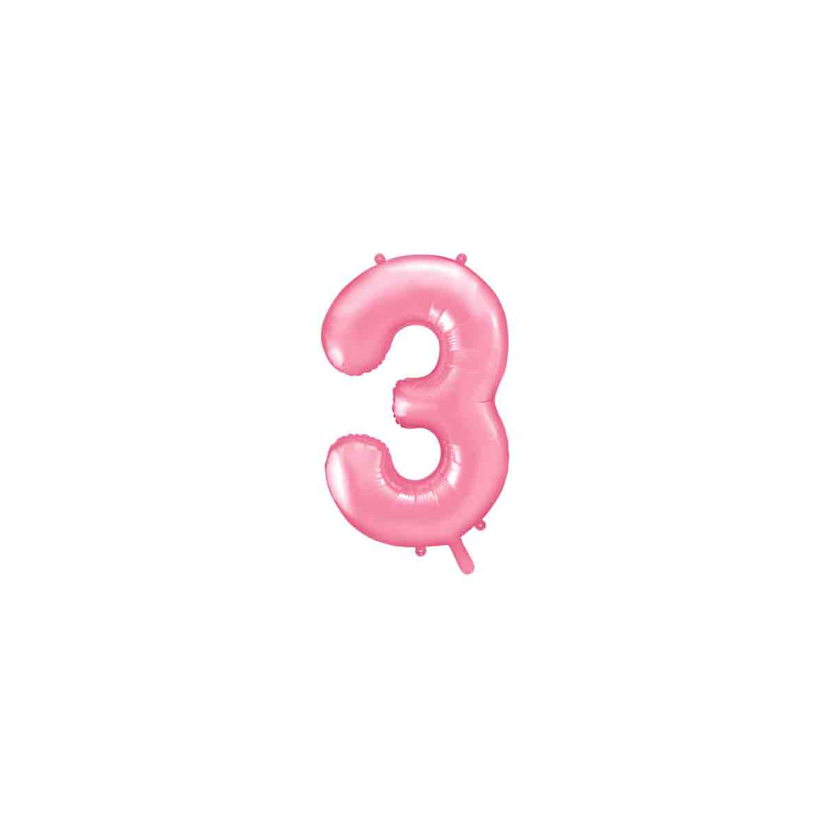 Ballon Chiffre 3 Rose pâle