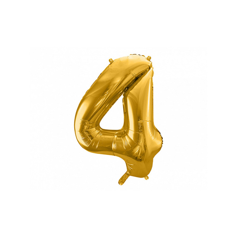 Ballon Chiffre 4 Or 86cm